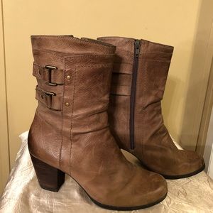 Tan Leather Made In Brazil Boots Size 9-1/2